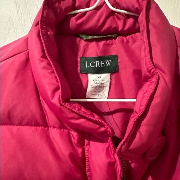 J. Crew Hot Pink Rasberry Puffer Vest - Picture 2 of 6